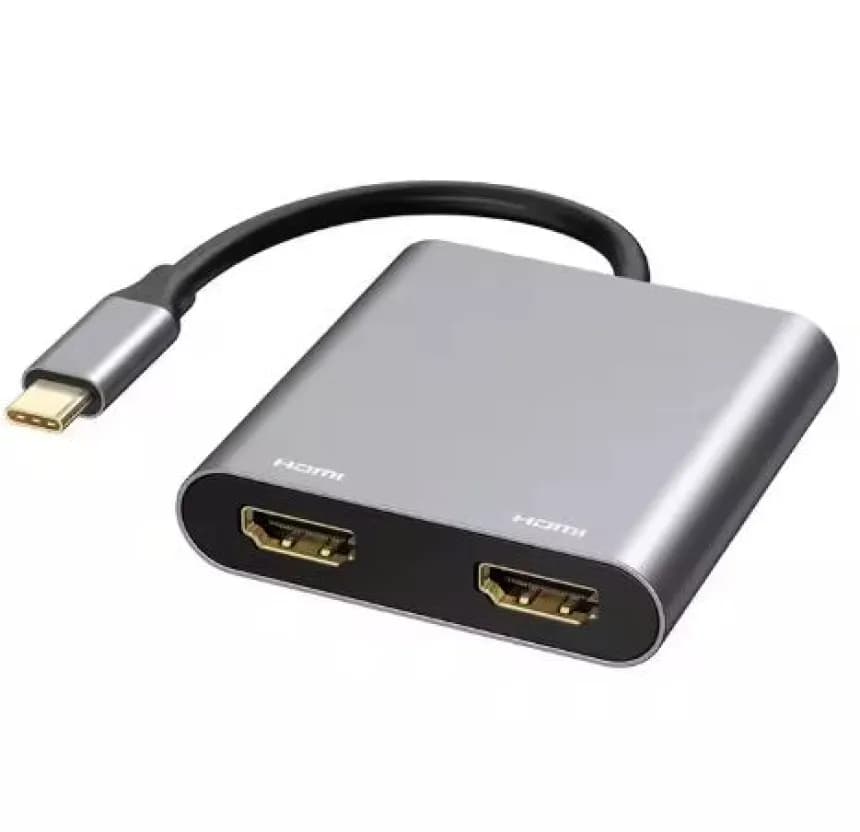 E-Green Adapter USB 3.1 tip C (M) - 2 x HDMI 1