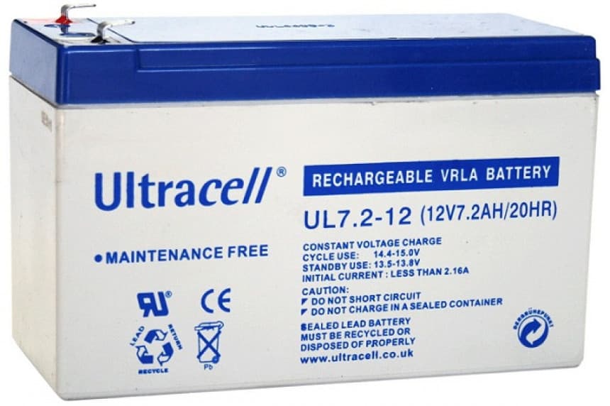 Ultracell UL7.2-12 Battery 12V / 7.2Ah, UPS 1