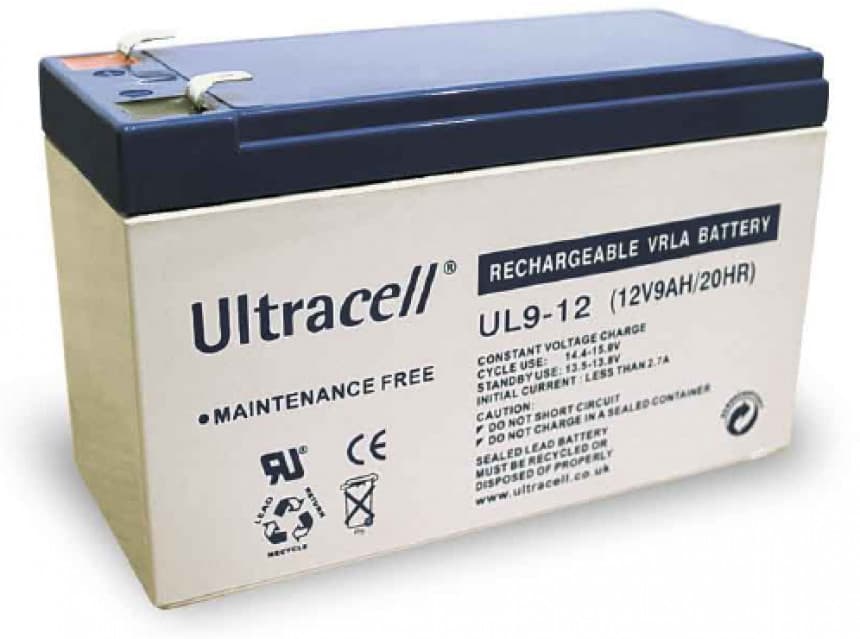 Ultracell UL9-12 Battery 12V / 9.0Ah, UPS 1
