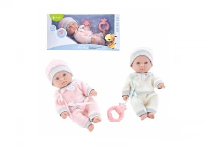 Beba sa cuclom i zvečkom 25 cm, 2vrste 54-212000