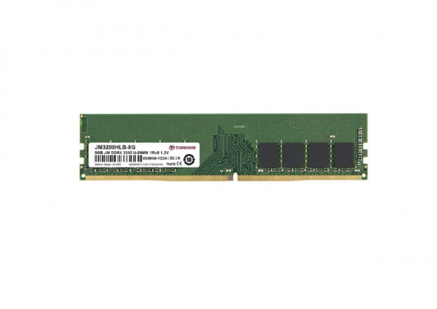 Transcend DDR4 8GB JM 3200 U-DIMM 1Rx16 1Gx16 CL22 1.2V 1