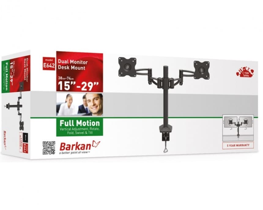 BARKAN E642.B zglobni stoni nosač za monitor - za dva monitora  2