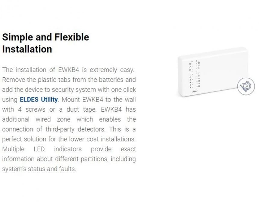 ELDES EWKB4 Bežični LED šifrator  4