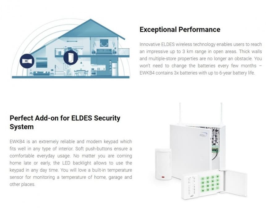 ELDES EWKB4 Bežični LED šifrator  5