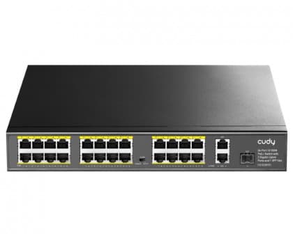 Cudy FS1026PS1 24-Port 10/100M PoE+Switch, 2Gbit Uplink + 1 Gbit Combo SFP Port, 300W(PFS4226-24ET-