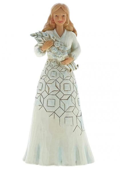 Girl W/Flower Bouquet Figure