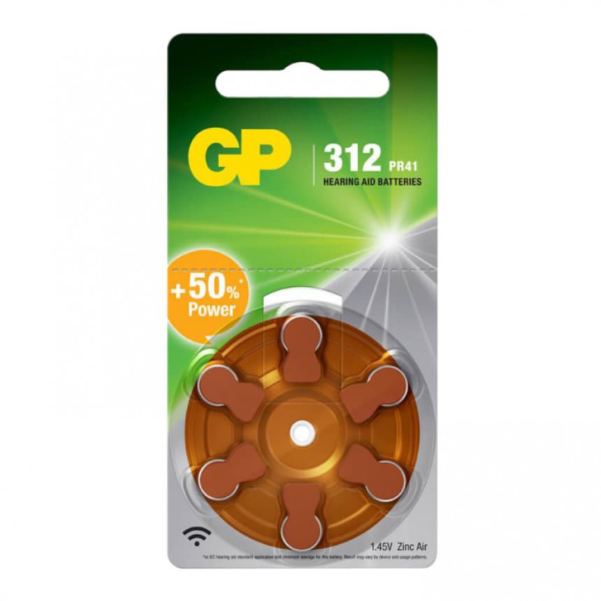 GP baterije za slušni aparat GP-A312/6BP 1