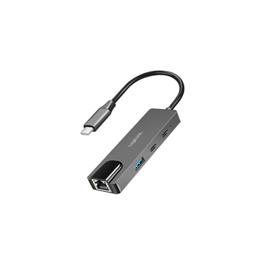 Logilink Type C HUB, 1 x 2.5 Gb LAN, 1x USB-A 3.0, 2 x USB Type C 2.0 1