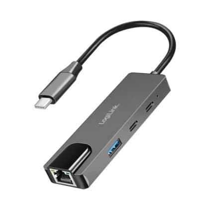 Logilink Type C HUB, 1 x 2.5 Gb LAN, 1x USB-A 3.0, 2 x USB Type C 2.0