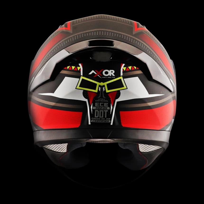 Full-face kaciga AXOR APEX TIKI mat crno/crvena M 3