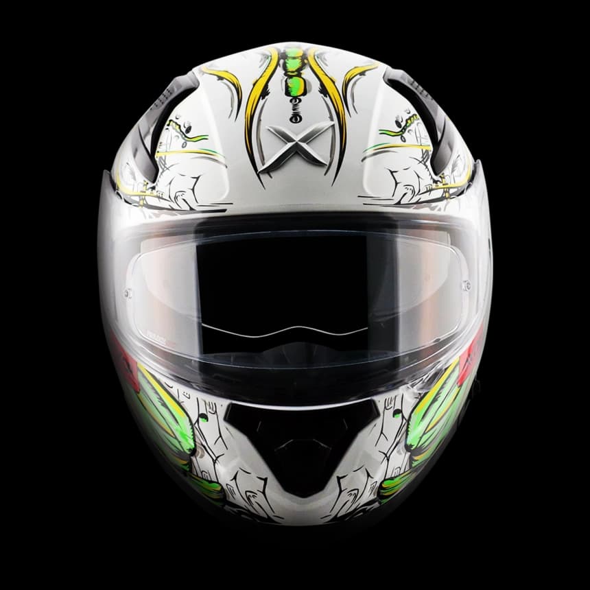 Full-face kaciga AXOR APEX SEADEVIL sjaj belo/crvena S 2