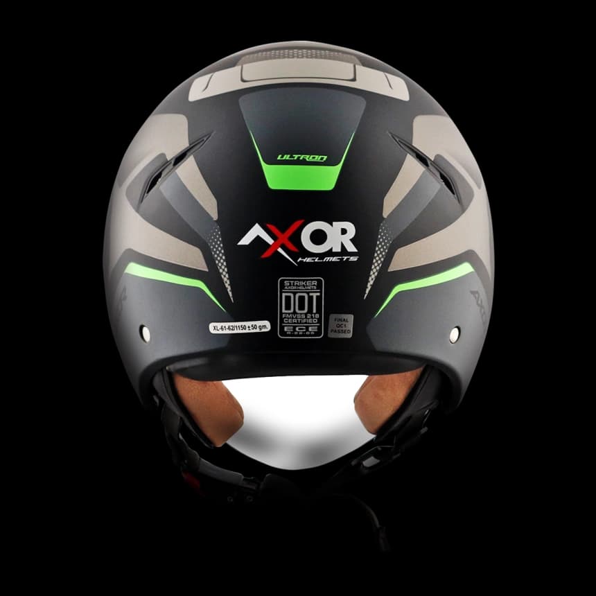 Jet kaciga AXOR STRIKER ULTRON mat crno/siva XL 3