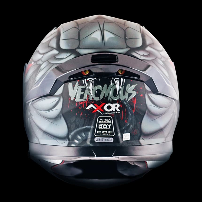 Full-face kaciga AXOR APEX VENOMOUS mat crno/siva L 3