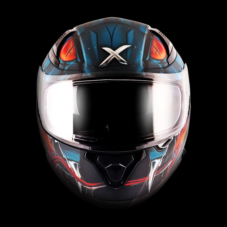 Full-face kaciga AXOR APEX VENOMOUS mat crno/plava M 2