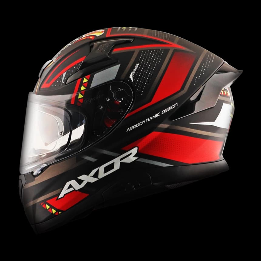 Full-face kaciga AXOR APEX TIKI mat crno/crvena M 4