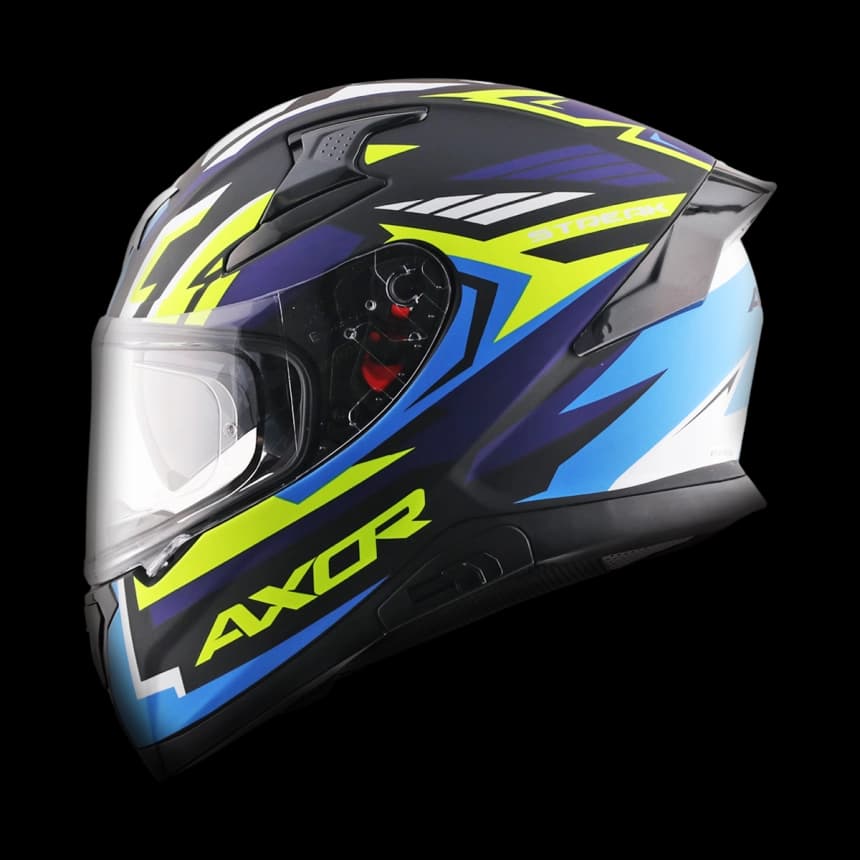 Full-face kaciga AXOR APEX STREAK mat crno/plava L 4