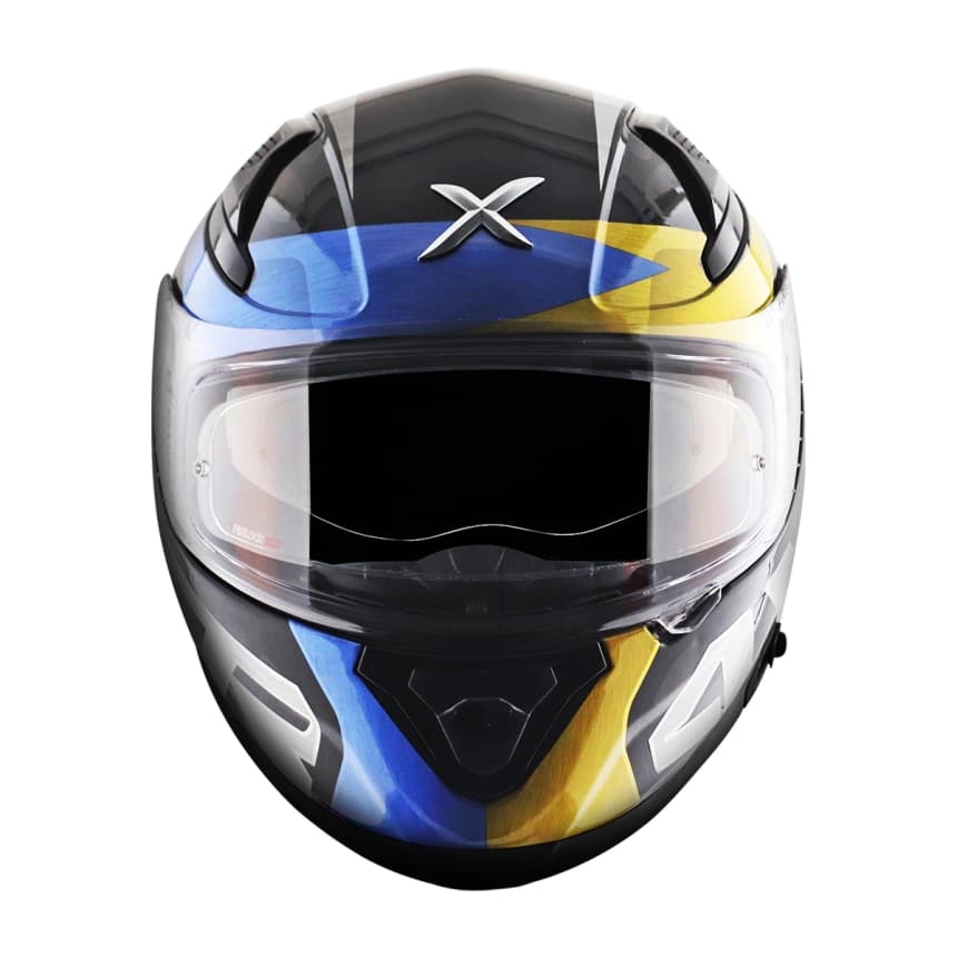 Full-face kaciga AXOR APEX CHROMTECH sjaj crno/plava M 2