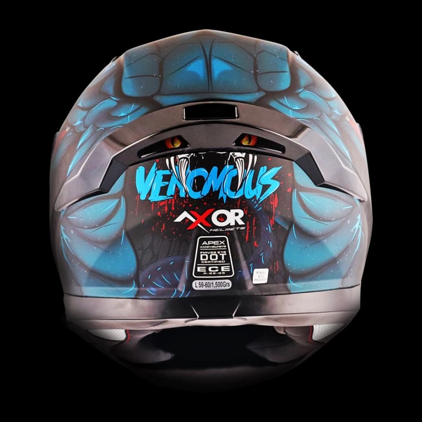 Full-face kaciga AXOR APEX VENOMOUS mat crno/plava M 3
