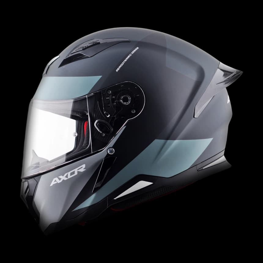 Full-face kaciga AXOR HUNTER TURBO mat crno/siva M 4