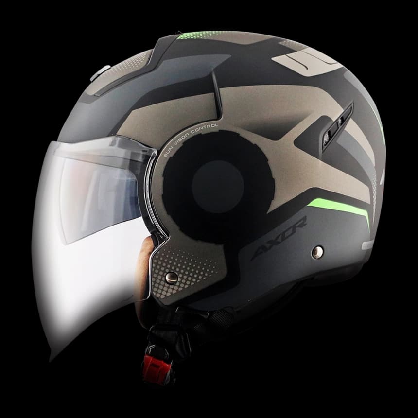 Jet kaciga AXOR STRIKER ULTRON mat crno/siva M 4