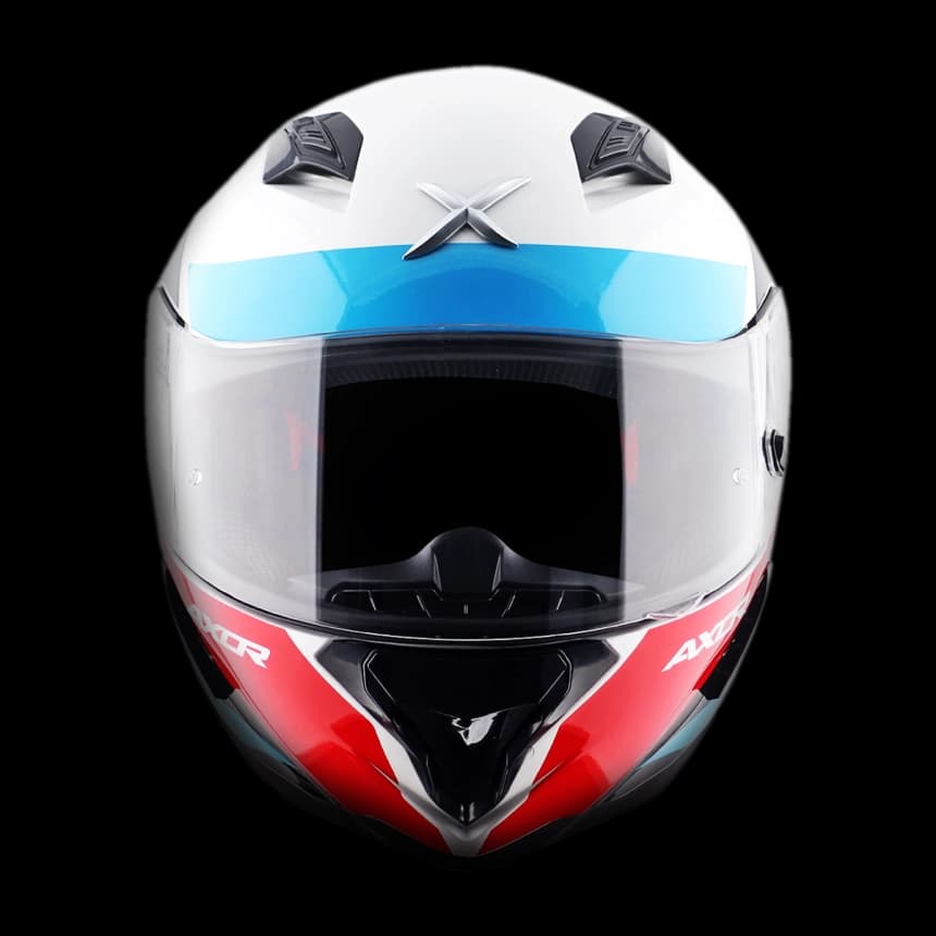 Full-face kaciga AXOR HUNTER TURBO sjaj belo/crvena L 2