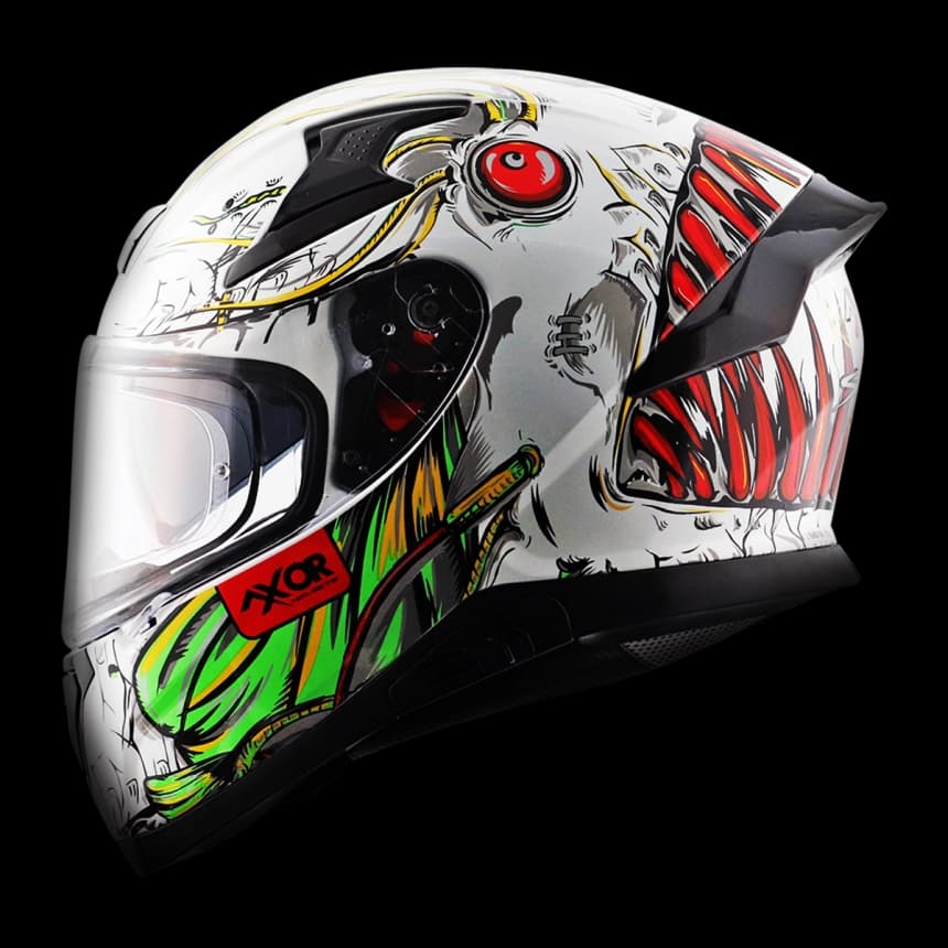 Full-face kaciga AXOR APEX SEADEVIL sjaj belo/crvena L 4