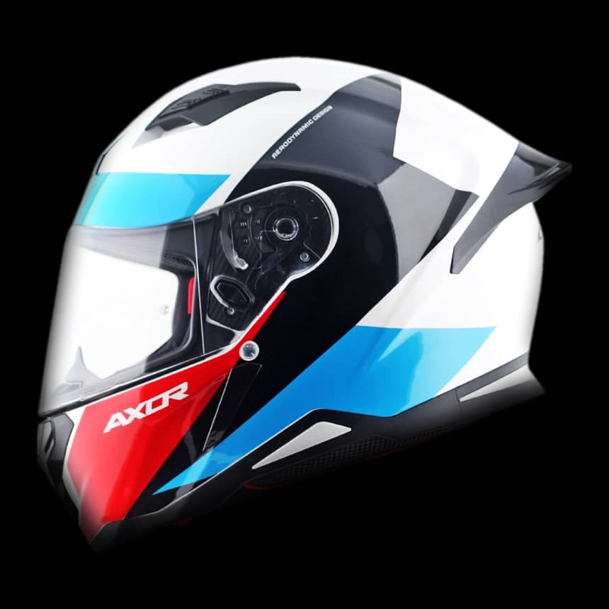 Full-face kaciga AXOR HUNTER TURBO sjaj belo/crvena S 4