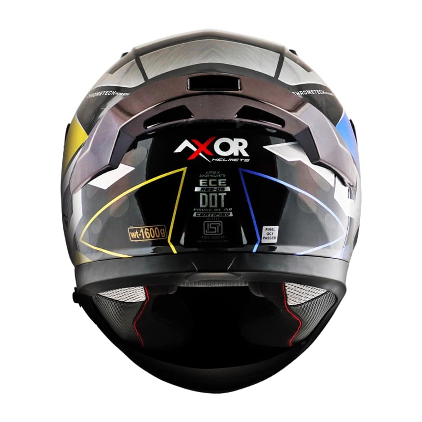 Full-face kaciga AXOR APEX CHROMTECH sjaj crno/plava M 3