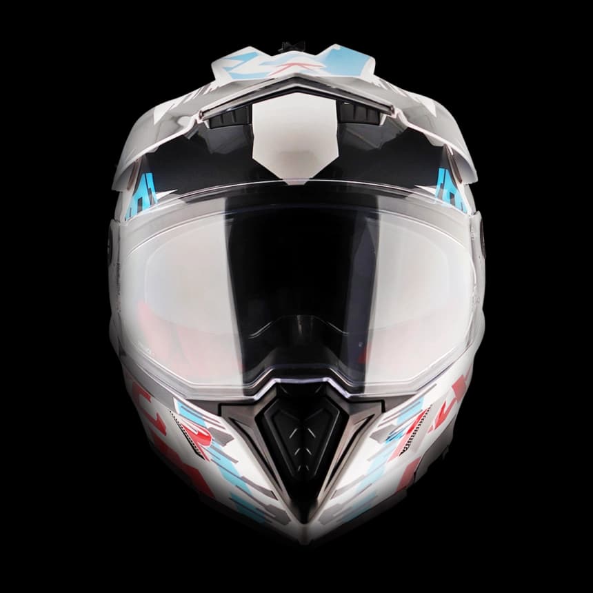 Full-face kaciga AXOR X-CROSS DV X1 sjaj belo/crvena L 2