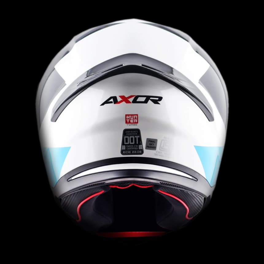 Full-face kaciga AXOR HUNTER TURBO sjaj belo/crvena S 3