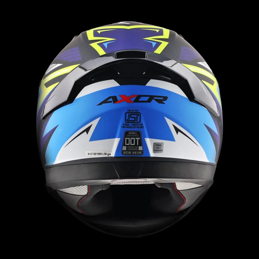 Full-face kaciga AXOR APEX STREAK mat crno/plava M 3