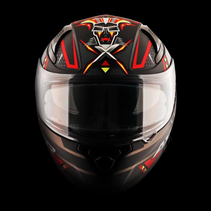 Full-face kaciga AXOR APEX TIKI mat crno/crvena M 2