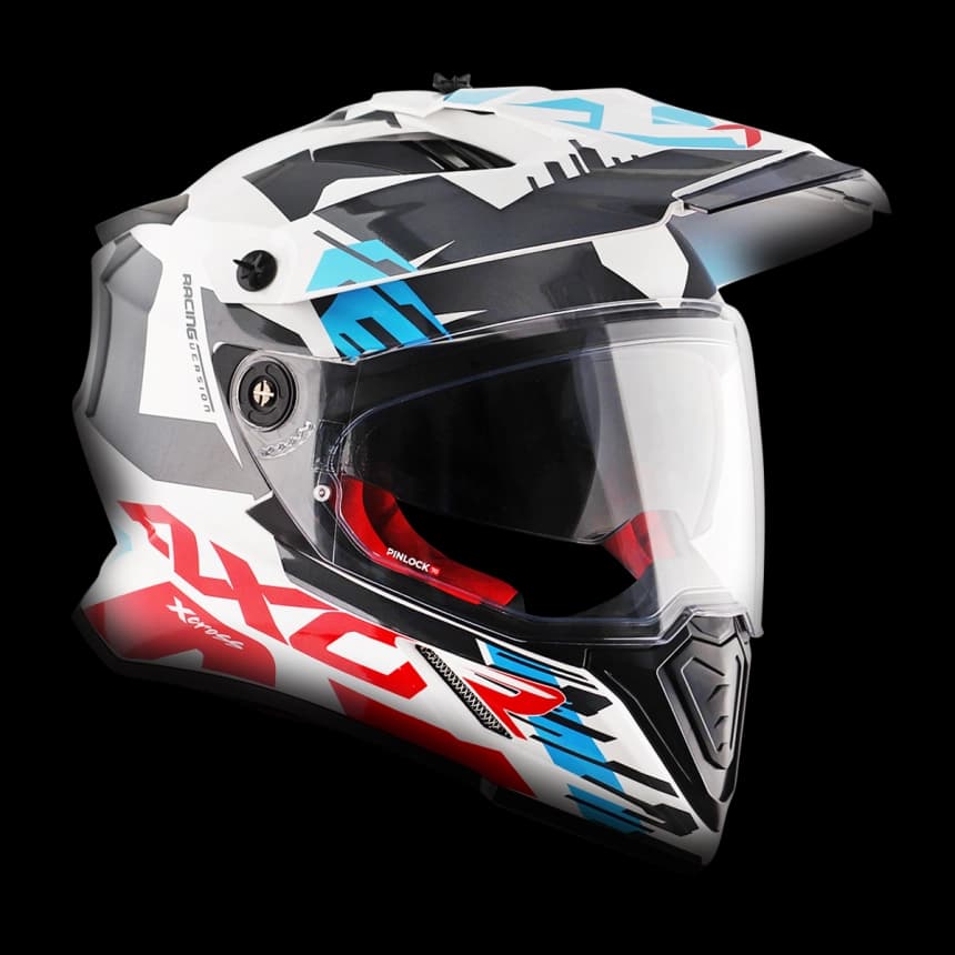 Full-face kaciga AXOR X-CROSS DV X1 sjaj belo/crvena XL 1