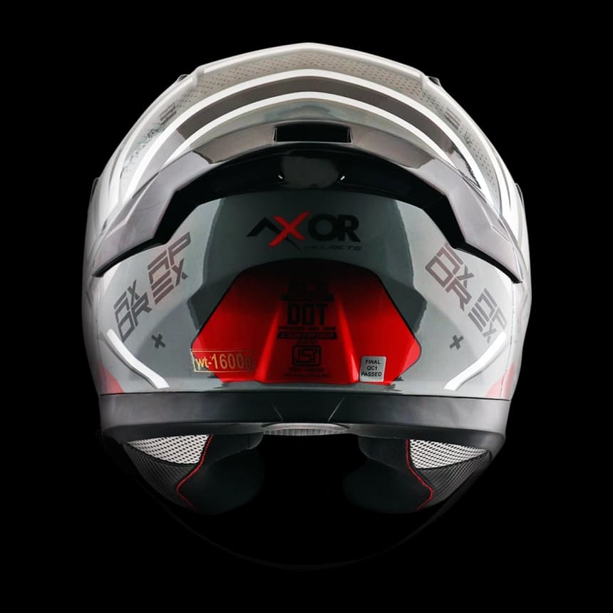 Full-face kaciga AXOR APEX HEX-2 mat sivo/crvena S 3