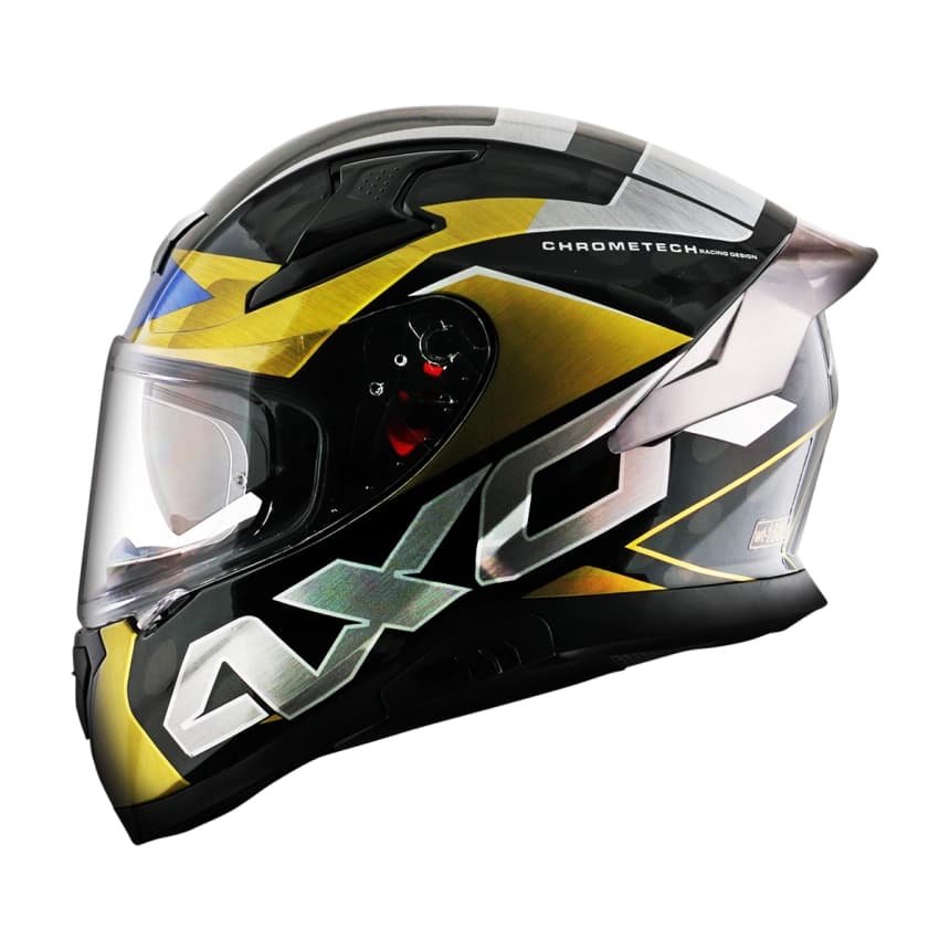 Full-face kaciga AXOR APEX CHROMTECH sjaj crno/plava M 4