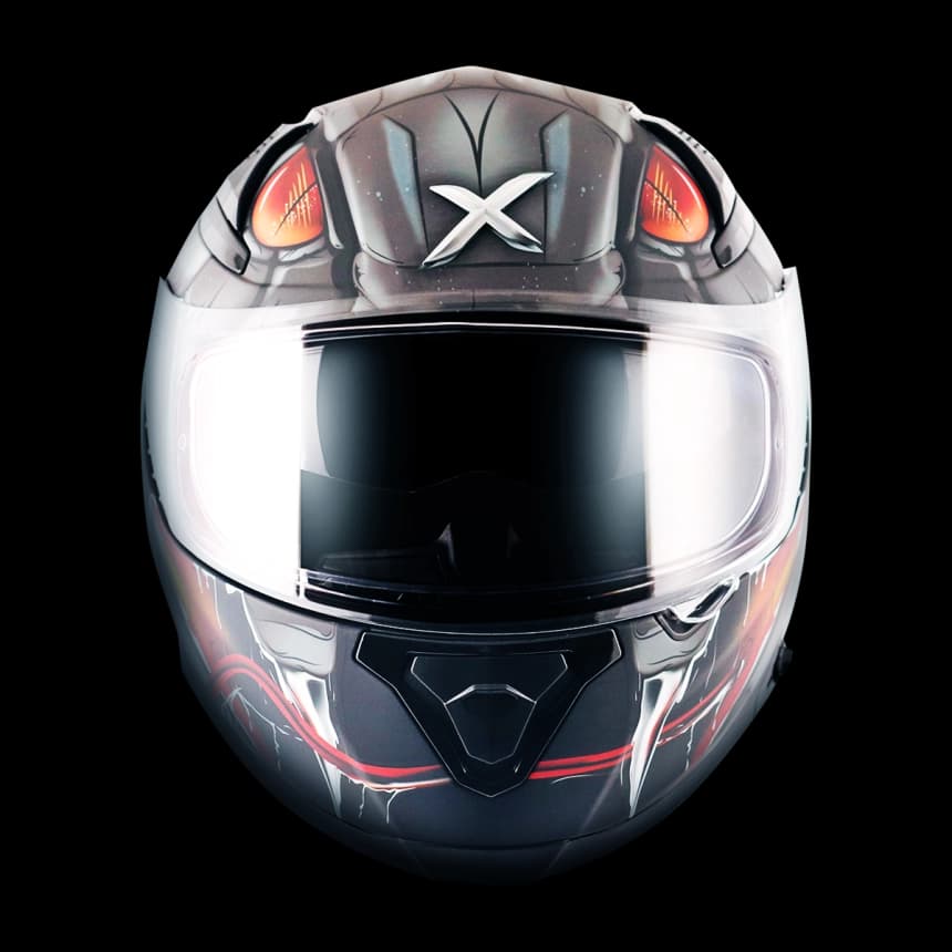 Full-face kaciga AXOR APEX VENOMOUS mat crno/siva M 2