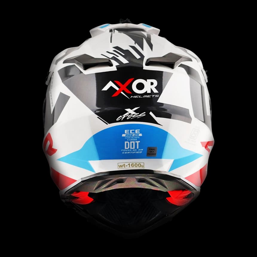 Full-face kaciga AXOR X-CROSS DV X1 sjaj belo/crvena L 3