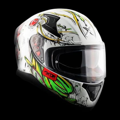 Full-face kaciga AXOR APEX SEADEVIL sjaj belo/crvena M