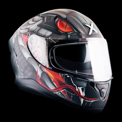 Full-face kaciga AXOR APEX VENOMOUS mat crno/siva L