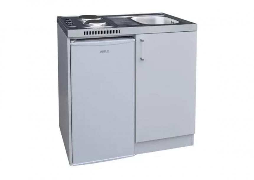 Mini kuhinja Vivax MK-0210XA Frižider dve ploče za kuvanje Sudopera 1