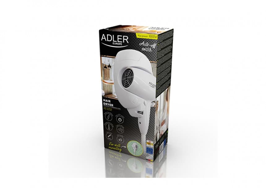 ADLER AD2252 FEN SA DRŽAČEM ZA ZID 1600W 2