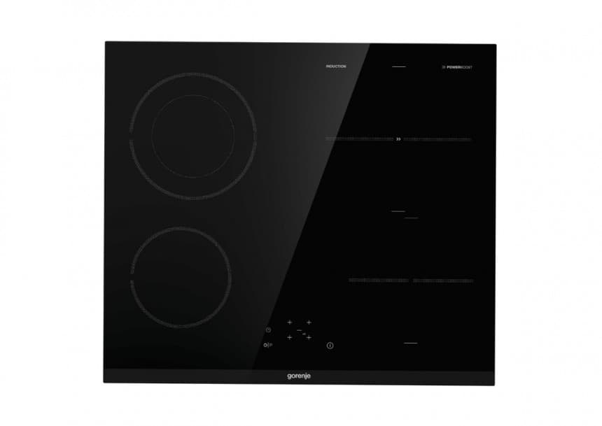 Indukciona ploča Gorenje Samostalna kombinovana ugradna ploča za kuvanje Staklokeramika i indukcija PowerBoost 2 HiLight + 2 Indukcija širina 60 cm ICT 641 BCSC 1