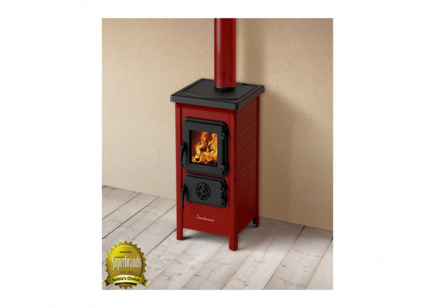 Peć na čvrsto gorivo MBS Happy, crvena 2