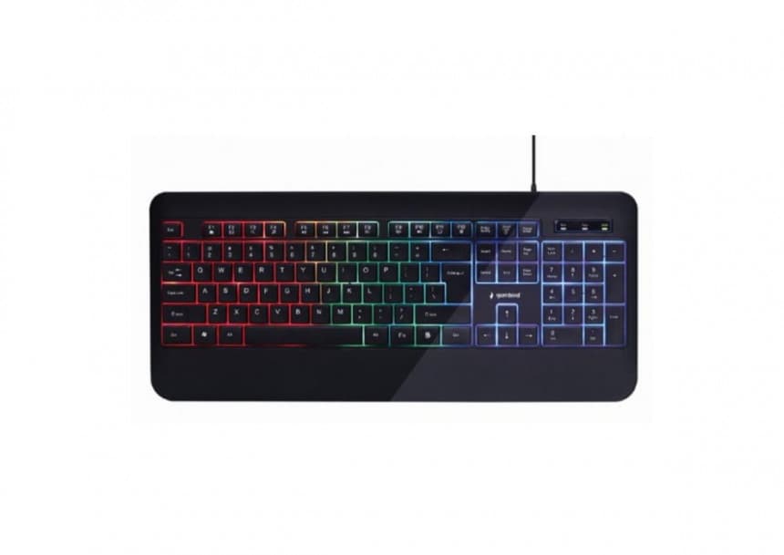 KB-UML-03 Gembird Rainbow multimedijalna tastatura sa pozadinskim osvetljenjem, US layout USB 1