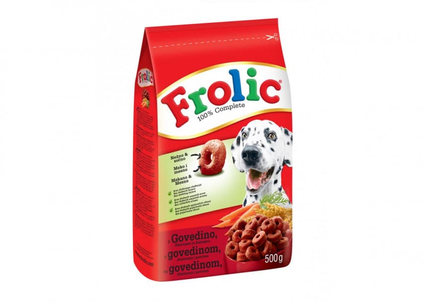 Hrana za pse Frolic polusuva govedina 500g 520173 1