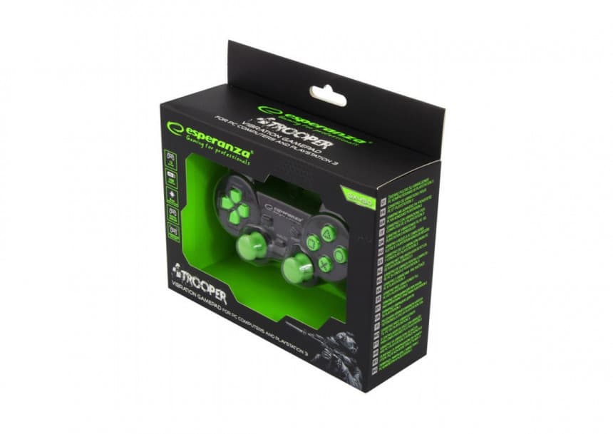 ESPERANZA EGG107G GAMEPAD PS3/PC USB TROOPER ZELENI 1