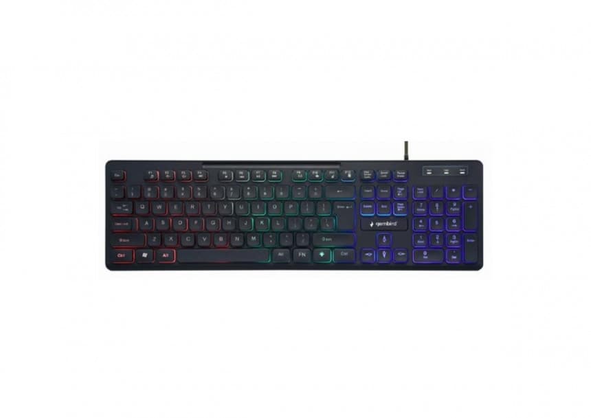 KB-UML-02 Gembird Rainbow multimedijalna tastatura sa pozadinskim osvetljenjem, US layout USB 1