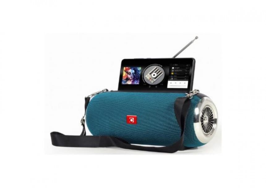 SPK-BT-17-G Gembird Portable Bluetooth speaker +handsfree 2x5W, FM, USB, SD, AUX + antena green 2