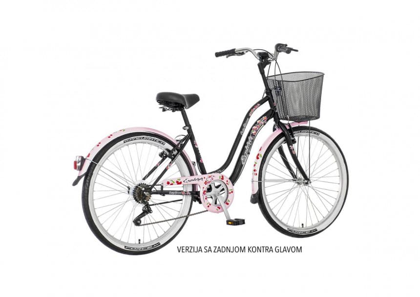 Fashion bicikla explorer crno roza-lad261kk (ven~1261018) 1