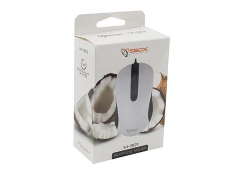 S BOX M 901 White Mis, Opticki USB 3